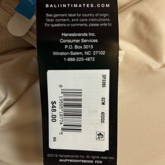 Bali Women's Seamless Minimizer Underwire Bra Soft Taup DF3385‎ Size 42DDD Beige - Picture 7 of 8